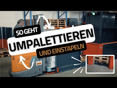 Repalletizing and direct stacking I Pallet change in under 30 seconds I PARATUS® Change +LIFT