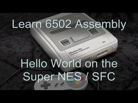 Hello World on the SNES / Super Famicom - Learn 6502 Assembly Lesson H8