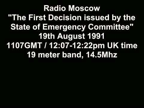Radio Moscow - 19th August 1991 - Moscow Coup