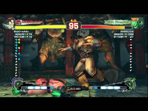 MaaO-mAAo [T. Hawk] vs. RAMRUSIA [Blanka] | SSF4 AE
