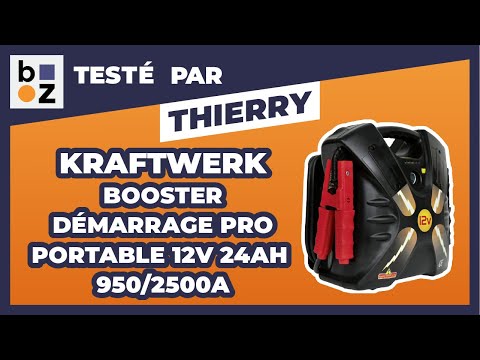 Booster de démarrage professionnel portable 12V 24Ah 950/2500A KRAFTWERK