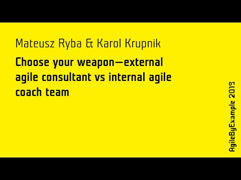AgileByExample 2019: M. Ryba, K. Krupnik - External agile consultant vs internal agile coach team