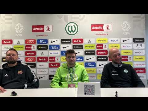 Press conference after the match Warta Poznań - Chojniczanka Chojnice (1:0)