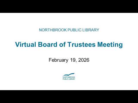 Library Board of Trustees Meeting February 19, 2026