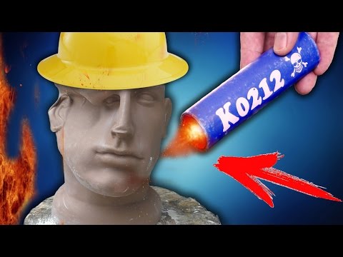 JOHNNY HELPS ME TO TEST A CONSTRUCTION HELMET VS HUGE PETARD Video