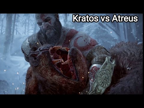 Atreus Transforms Into A Bear And Fights Kratos (Full Fight in Slow Motion) - God Of War Ragnarok
