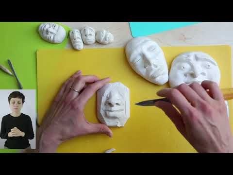 Maski - płaskorzeźby | Lekcje Sztuki Online