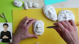 Maski - płaskorzeźby | warsztat plastyczny dla dzieci | Lekcje Sztuki