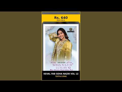 keval Fab Soha Nazir Vol 12 - Pakistani Readymade Suits – product video thumbnail