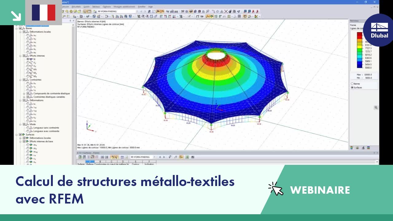 Webinaire: Calcul de structures métallo-textiles avec RFEM