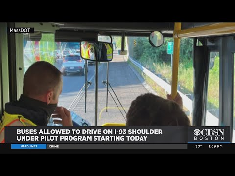 Bus Allowed To Drive On I-93 Shoulder Under Pilot Program