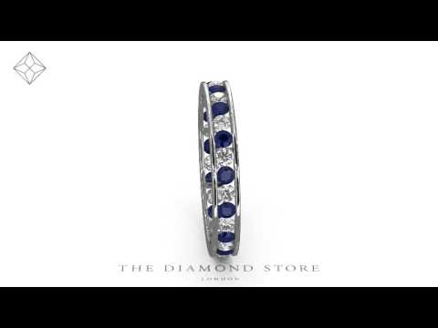 HG33 - ETERNITY RING RAE DIAMONDS AND SAPPHIRE 1.40CT