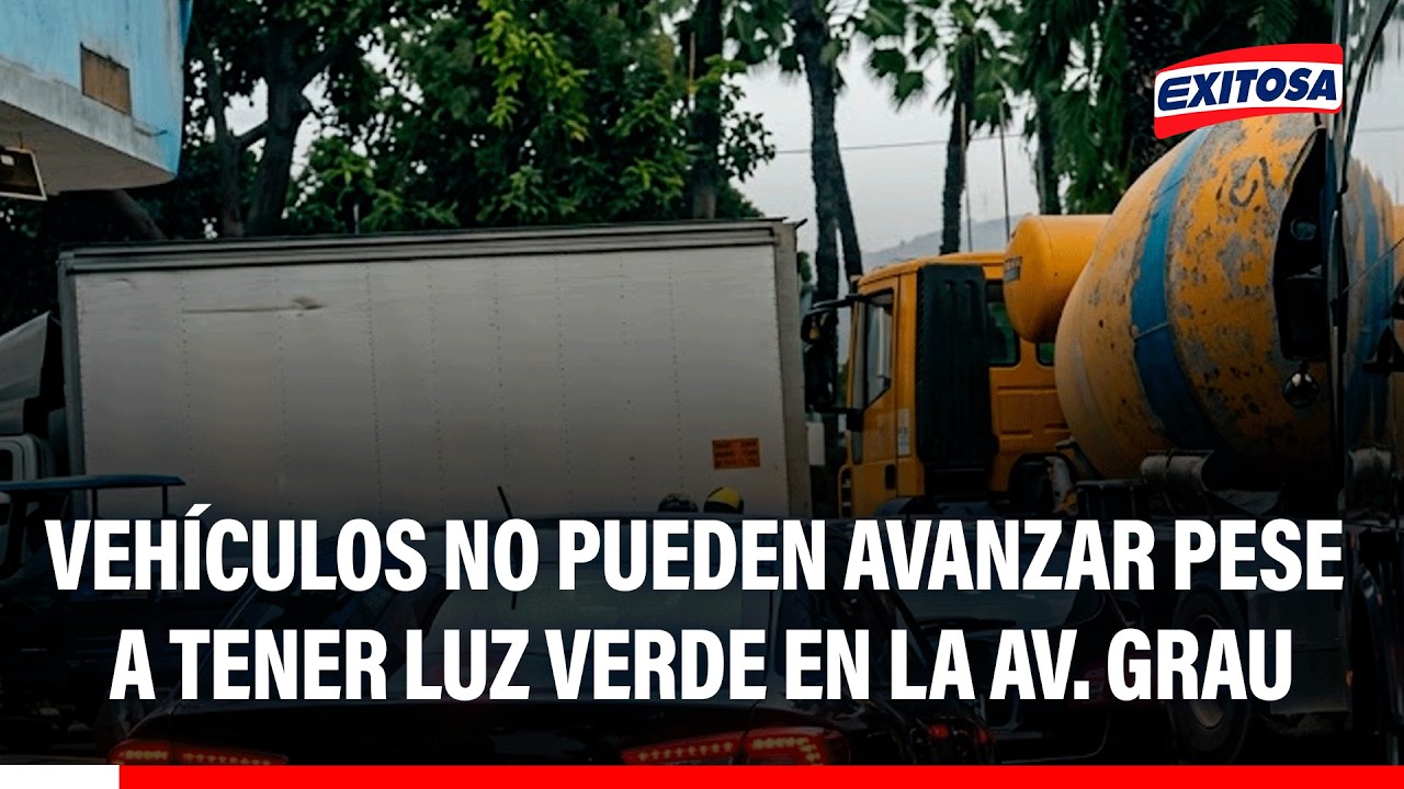 🔴🔵 Congestión vehicular se registra en la intersección de av. Grau y Parinacochas en Cercado de Lima