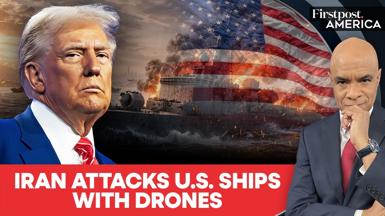 Iran Claims Drone Attacks On US Warships After Ship Seizure  | Firstpost America | N18G