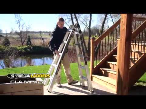 Gorilla Ladders 22 ft. MPX Aluminum Multi-Position Ladder with 375 lb. Load Capacity