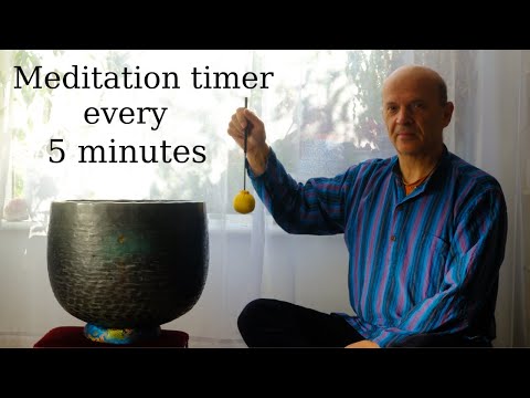 Meditation Timer Low frequency Temple Bell sounds every 5 minutes for 30 minutes