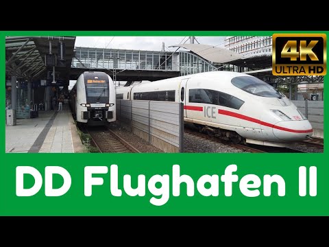 🟩 Düsseldorf Flughafen 2 mit ICE, RRX und H-Bahn [4K/50FPS] | Zugblick #51🟩​