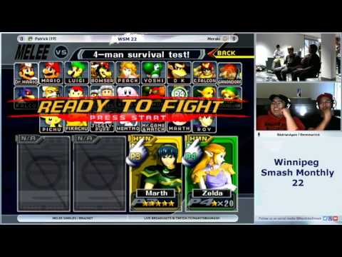 WSM22 Patrick (Marth, Falco) vs Meraki (Sheik) - Melee Losers bracket
