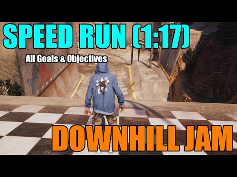 Downhill Jam Speed Run (1:17) 77 seconds All Goals and Objectives - Tony Hawk's Pro Skater 1+2
