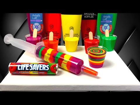 Acrylic Pour Painting with a Large Syringe акриловая заливка You Won't Believe This!!