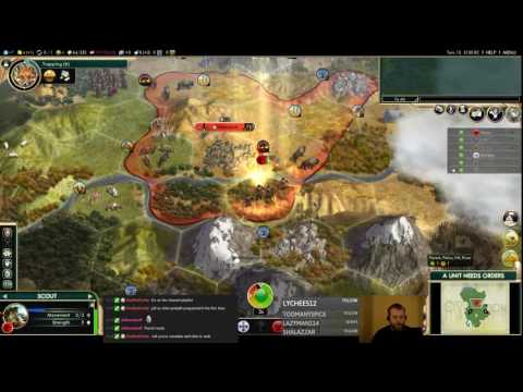Civilization 5 Multiplayer 161: Poland [1/2] ( BNW 6 Player Free For All) Gameplay/Commentary