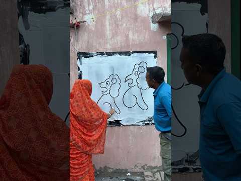 Can my wife draw like mine ?? #challenge #shorts