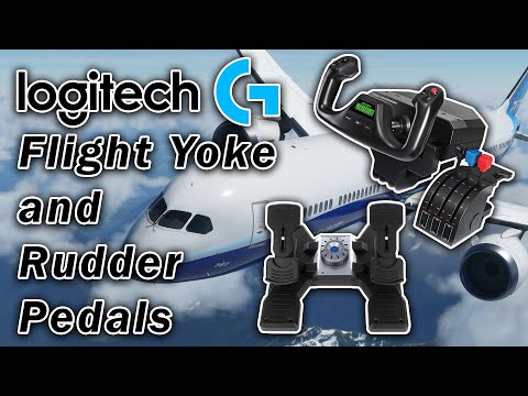 Logitech Yoke System and Rudder Pedal Unboxing/Physical Setup