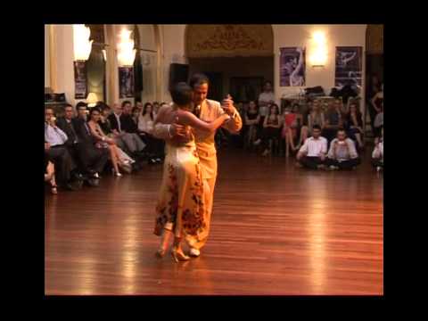  Fabian Peralta  and  Virginia Pandolfi  are  dancing  to  the  tango  "  El Olivo  "