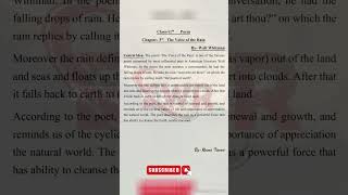 Class-11th: Exploring Walt Whitman's Poem