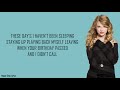 BACK TO DECEMBER - TAYLOR SWIFT (Lyrics)