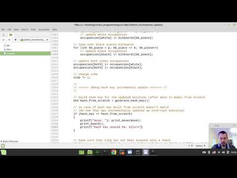 Bitboard CHESS ENGINE in C: Zobrist HASHING (hash keys incremental updates)