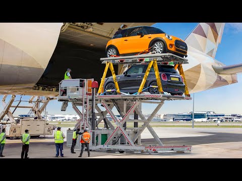 Inside Massive Cargo Plane Transporting Million $ Worth of Cars By Air