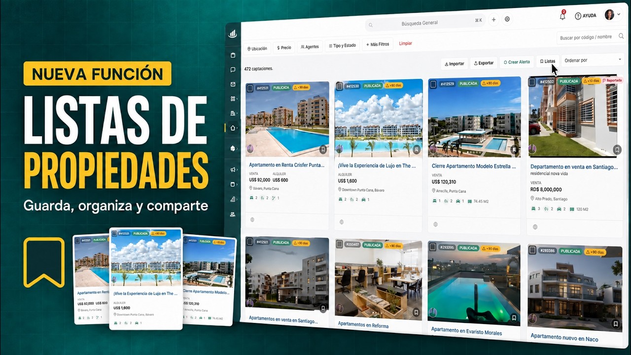 Listas de Propiedades: organiza y comparte inmuebles