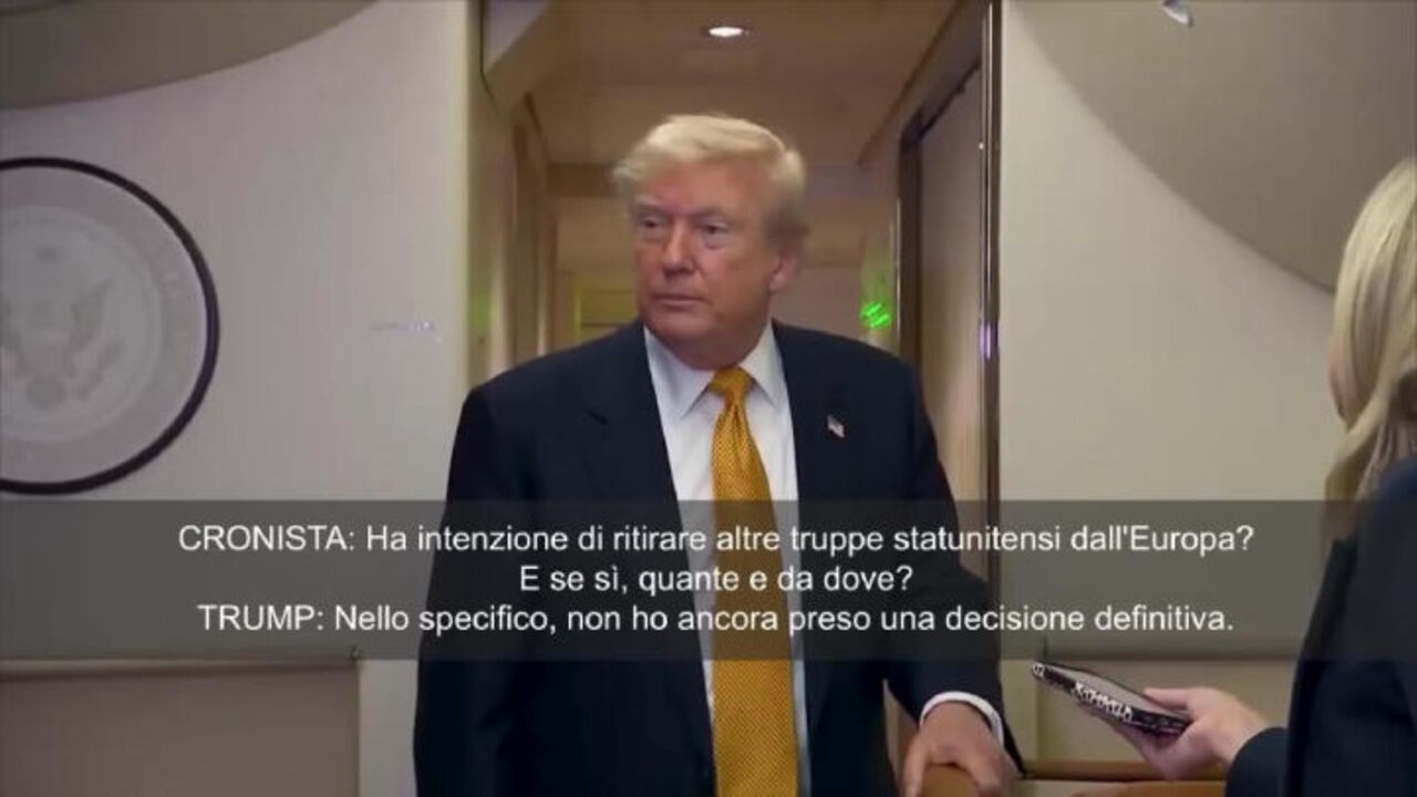 Trump: Se ritiro truppe dall'Europa? Dipende come andrà con Groenlandia, non ho deciso