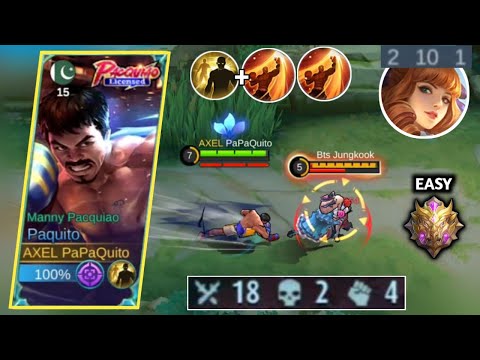 GOD OF PAQUITO IS BACK IN META | 18 KILLS IN SOLO RANK | ROAD TO MYTHIC WITH PAQUITO | MLBB