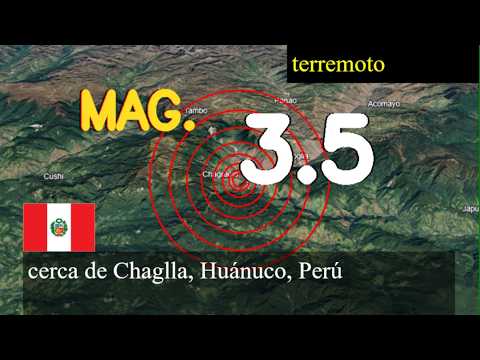 Terremoto cerca de Chaglla, Huánuco, Perú actualizaciones en vivo hoy: Terremoto de magnitud 3.5 oc
