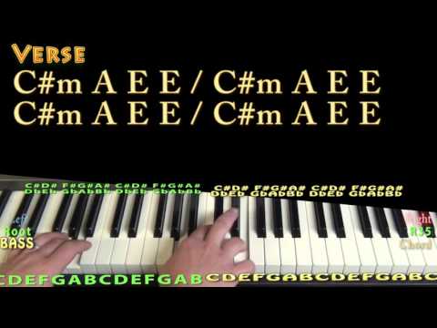 Roses (The Chainsmokers) Piano Lesson Chord Chart in E Major - E A C#m