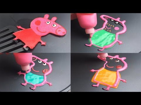 Peppa Pig Characters Pancake Art