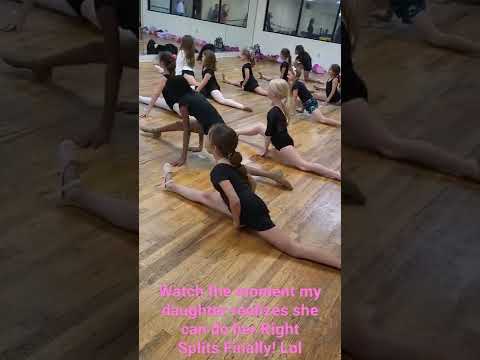 watch the moment my daughter realizes she can do her right split!! lol