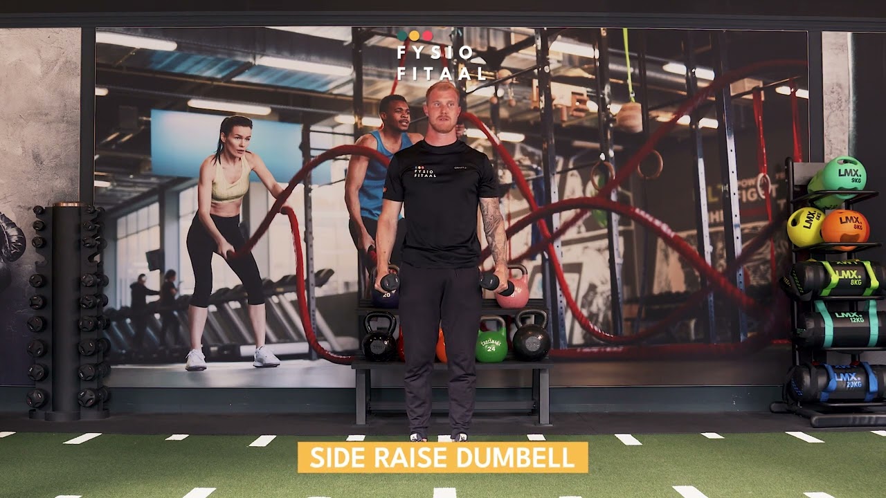 Video thumbnail: Side raise dumbell - instructional video