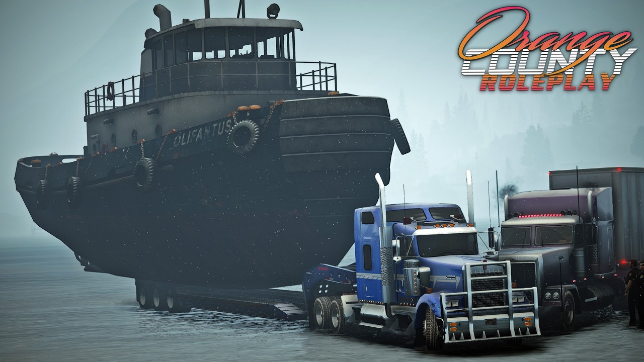 Trucking on The Ice in GTA RP | OCRP