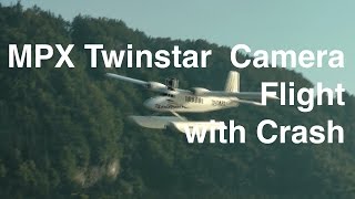 preview picture of video 'MPX Twinstar II - Camera Flight with Crash'
