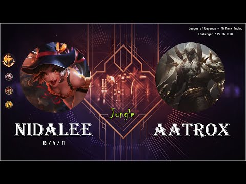 [Jungle] Nidalee vs Aatrox - KR Replays (C) / 롤 정글 니달리