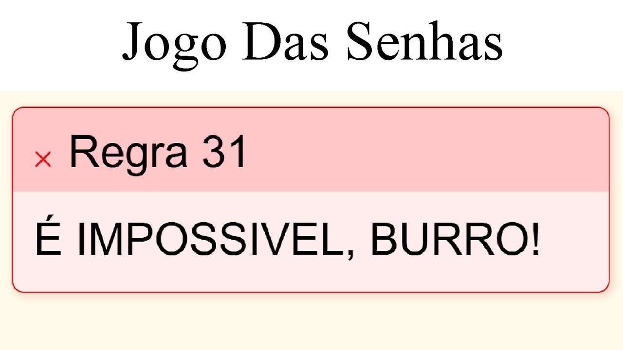 Eu ZEREI o Jogo das Senhas