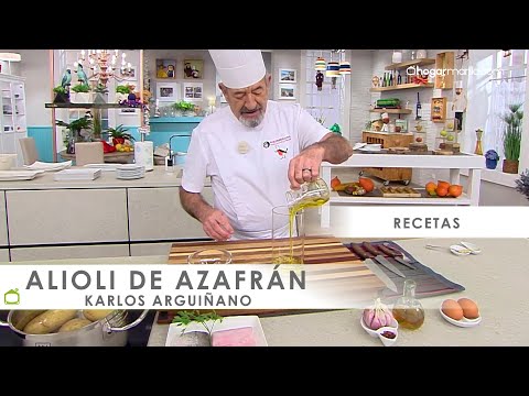 ALIOLI casero de AZAFRÁN con BATIDORA 🥚👨🏻🍳 Alioli en pocos minutos con Karlos Arguiñano ⏱️