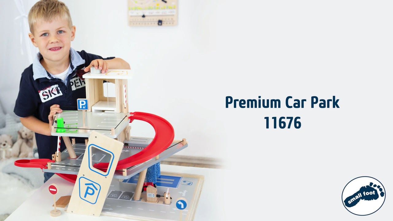 Small Foot Dřevěné závodní parkoviště
