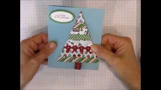 Stampin' Up! holiday tree using scraps of paper!