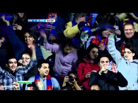 Levante 1 - 2 Barça Gol de Barkero de Penalty (14/04/2012) [HD 720p]
