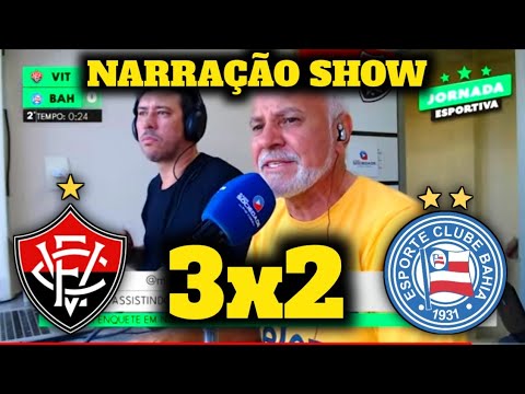 REAÇÕES E NARRAÇÃO SHOW DA VITÓRIA DO VITÓRIA - VITÓRIA 3X2 BAHIA [ BAIANÃO 2024 ]
