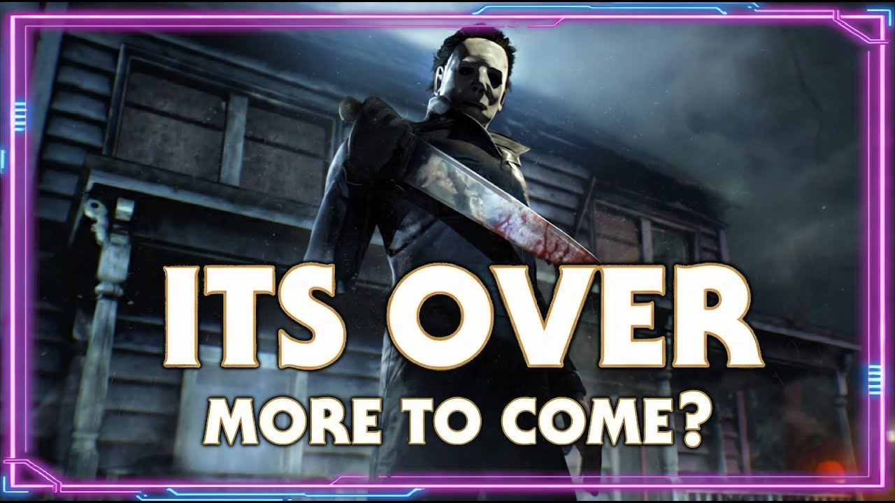 Side-by-side reference graphic: Pinhead leaving Dead by Daylight April 2025 and Michael Myers leaving January 2026, showing the actual license-expiration reason